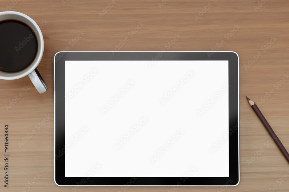 Man working on tablet and coffee on table. office business computer concept. man working on wooden table with a tablet and coffee. a man working on a wooden table with a tablet and coffee lifestyle. Man working on tablet and coffee on table. office business computer concept. man working on wooden table with a tablet and coffee. a man working on a wooden table with a tablet and coffee lifestyle.
