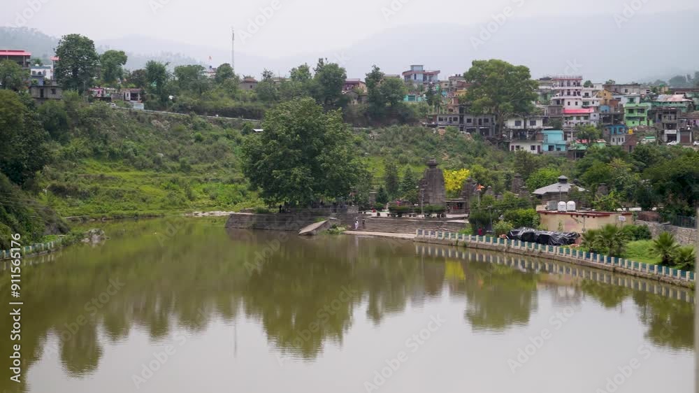 Baijnath Barrage in Baijnath, a small town on the banks of the Gomati River in the Bageshwar district of Kumaon division, Uttarakhand, India. Baijnath Barrage in Baijnath, a small town on the banks of the Gomati River in the Bageshwar district of Kumaon division, Uttarakhand, India.