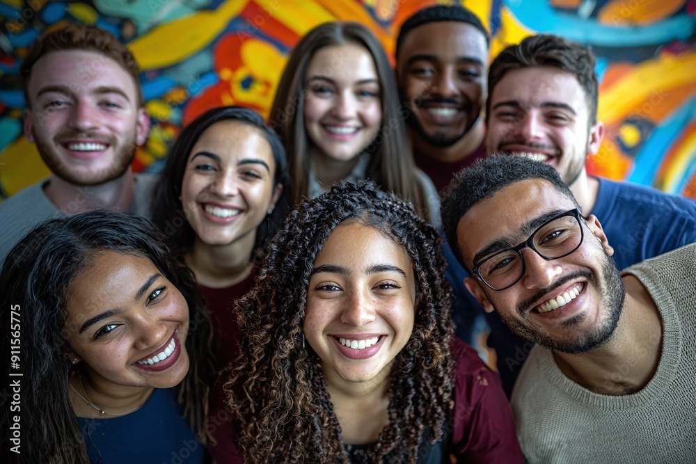 Smiling Faces of a Diverse Group. Smiling Faces of a Diverse Group.