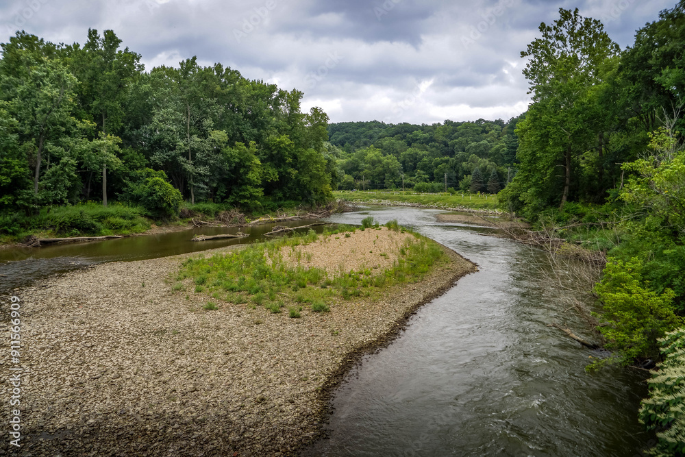 The scenic Cuyahoga river at the forest at Cuyahoga Valley National Park, the only natural park in Ohio, Unites States.
The scenic Cuyahoga river at the forest at Cuyahoga Valley National Park, the only natural park in Ohio, Unites States.
