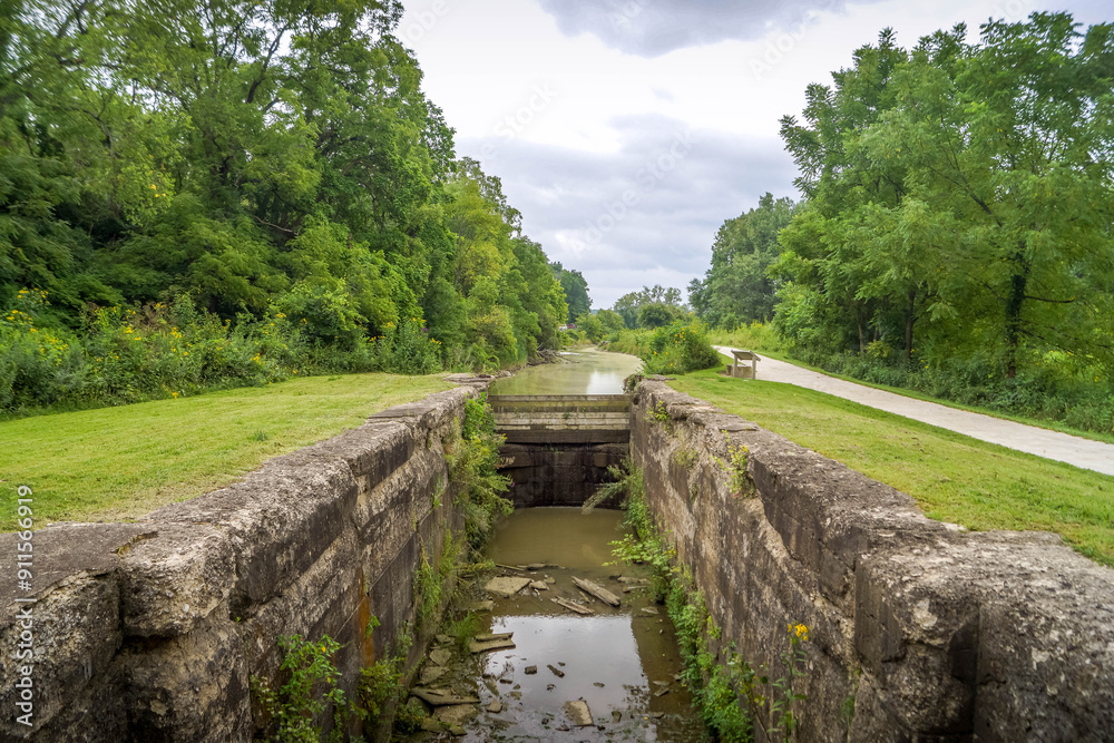 The small old canal to Cuyahoga river at the forest at Cuyahoga Valley National Park, Ohio, USA.
The small old canal to Cuyahoga river at the forest at Cuyahoga Valley National Park, Ohio, USA.