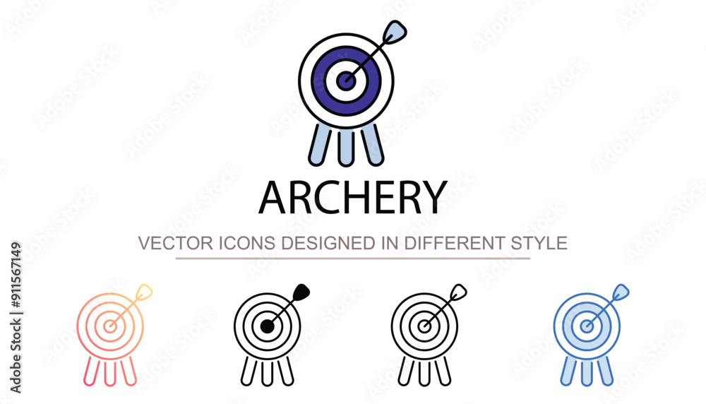 Archery icon design with white background stock illustration Archery icon design with white background stock illustration