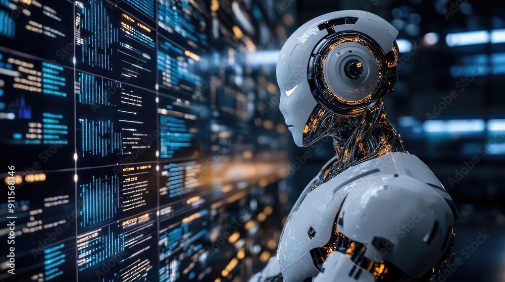 Fototapeta premium Unleashing the Future: AI-Powered Financial Analysis with Neural Network Technology