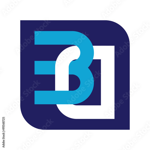 BD ED logo 3 icon template