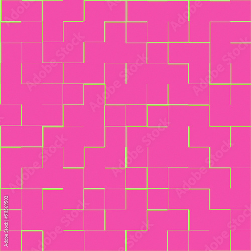 Pink Lime Tiles Background