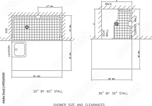 vector sketch illustration of the silhouette of a standard room design for the activities of people with disabilities
