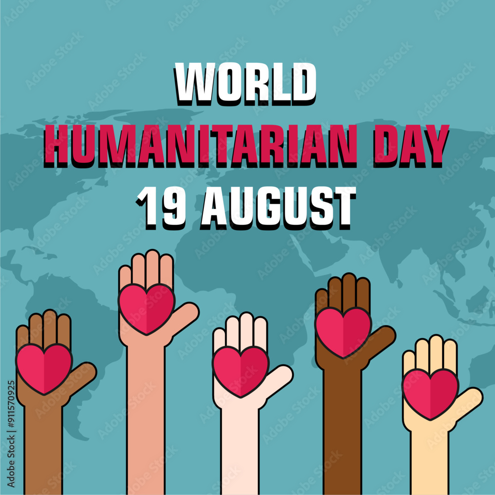 World Humanitarian Day. design vector illustration World Humanitarian Day. design vector illustration