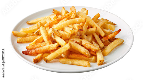 Plate full of French fries 