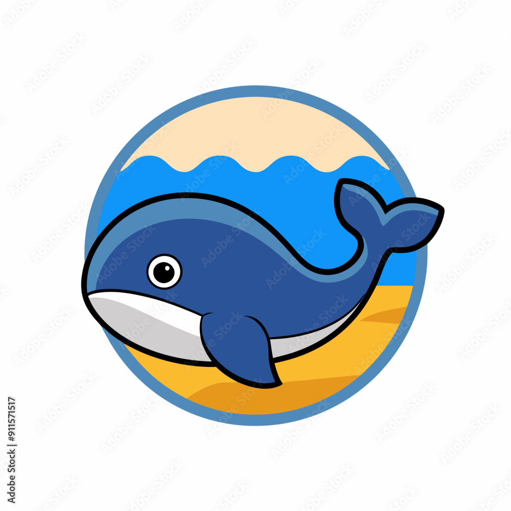 whale in a realistic style with beach whale in a realistic style with beach