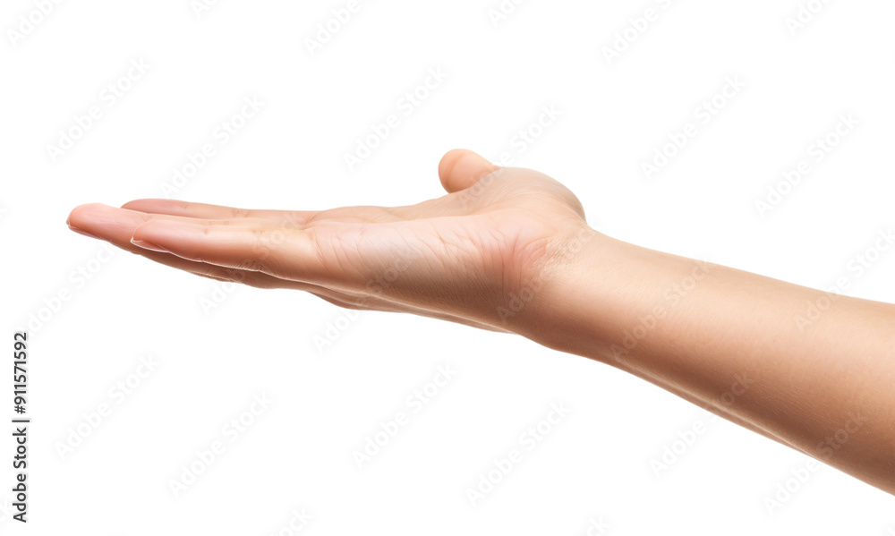 woman flat hand holding something on the palm woman flat hand holding something on the palm