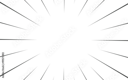 Cartoon halftone lines. Comic line. Concentrated frame.  Anime focus isolated on white background.  Vector illustration