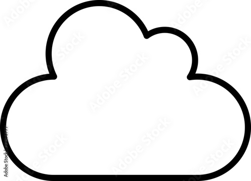 Cloud icon. Weather symbol. Linear style.