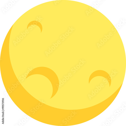 Moon icon. Weather symbol. Flat style.