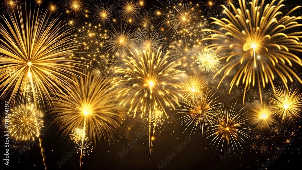 2024 Happy New Year: Glittering Gold Fireworks AI generated 2024 Happy New Year: Glittering Gold Fireworks AI generated