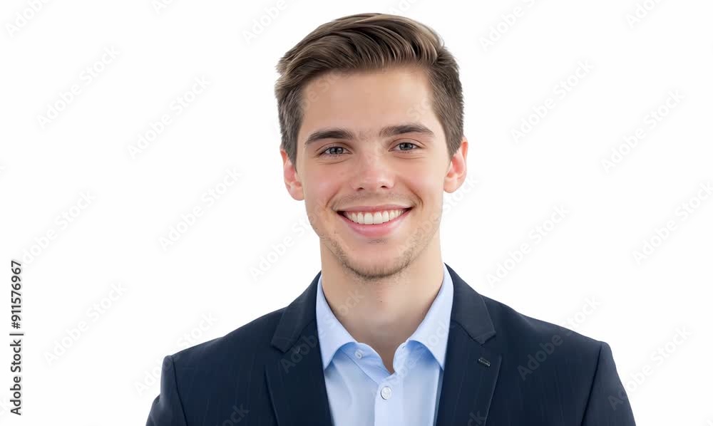 Portrait of a smiling young businessman, isolated on white background. Portrait of a smiling young businessman, isolated on white background.