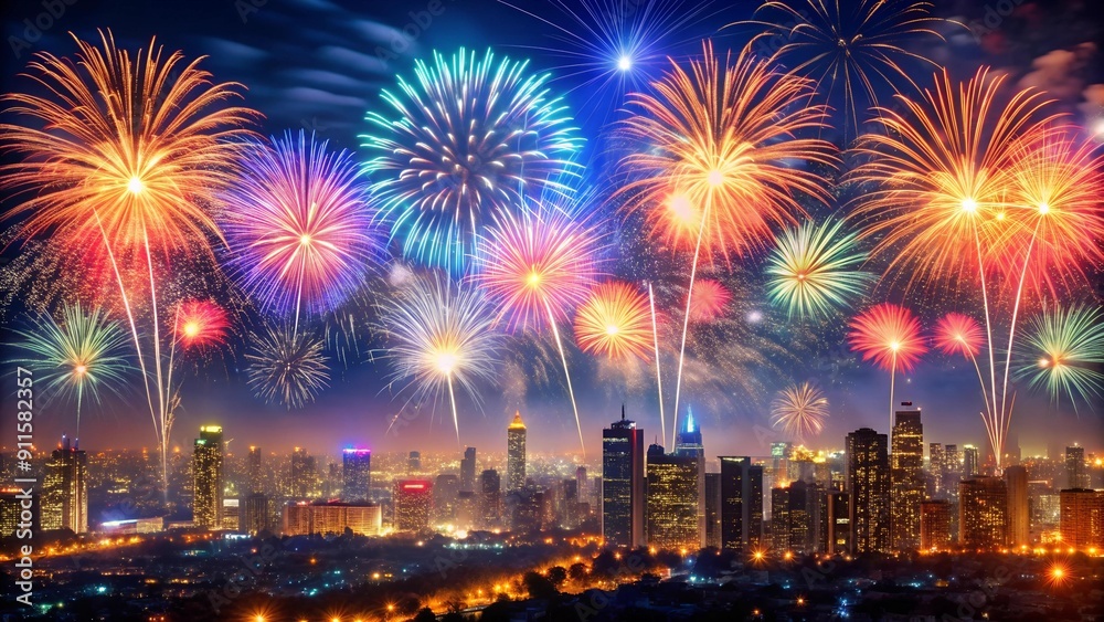 Celestial Symphony: A Tapestry of Light Over the City Generative AI Celestial Symphony: A Tapestry of Light Over the City Generative AI