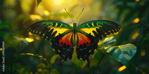 The largest species of butterfly in the world Ornithoptera alexandrae known as The Queen Alexandra s Birdwing photo