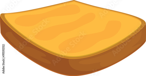 Toasted slice of bread with butter spread on top, perfect for breakfast or a snack