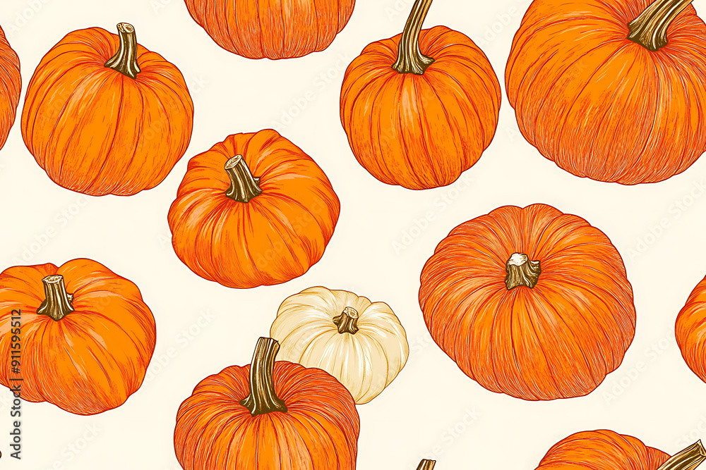 Vector illustration of pumpkins rendered in risograph and line art styles, featuring bold outlines and textured details. The design captures the essence of autumn with a modern and artistic twist. Vector illustration of pumpkins rendered in risograph and line art styles, featuring bold outlines and textured details. The design captures the essence of autumn with a modern and artistic twist.