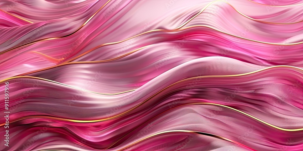 Pink and gold abstract wavy lines. Pink and gold abstract wavy lines.