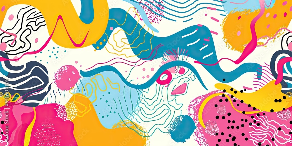 Abstract colorful shapes and lines. Abstract colorful shapes and lines.