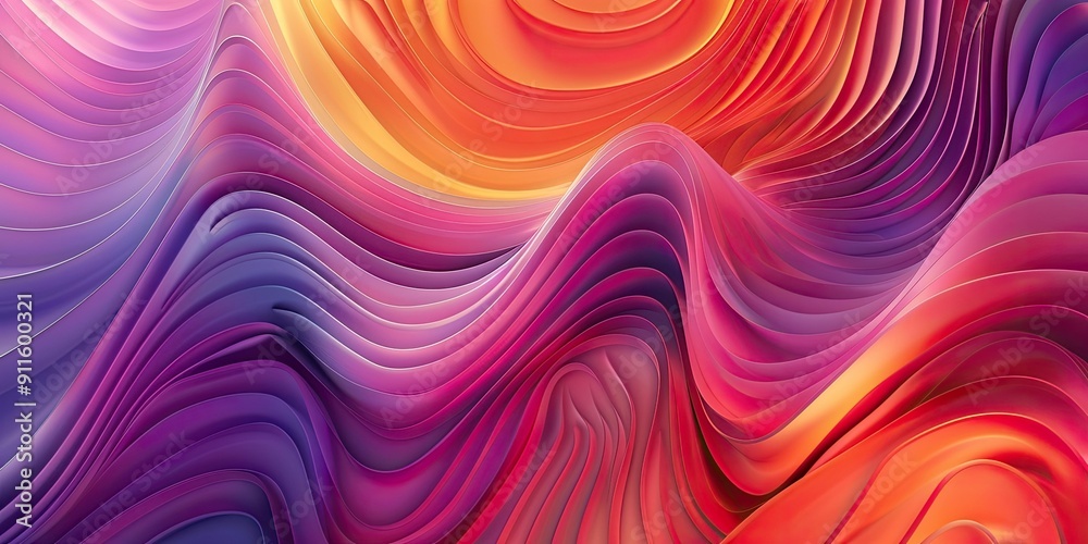 Obraz premium Abstract background of colorful, flowing curves.