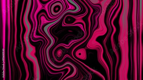 Liquid Fractual Motion Graphic Background, loop animation, 4k