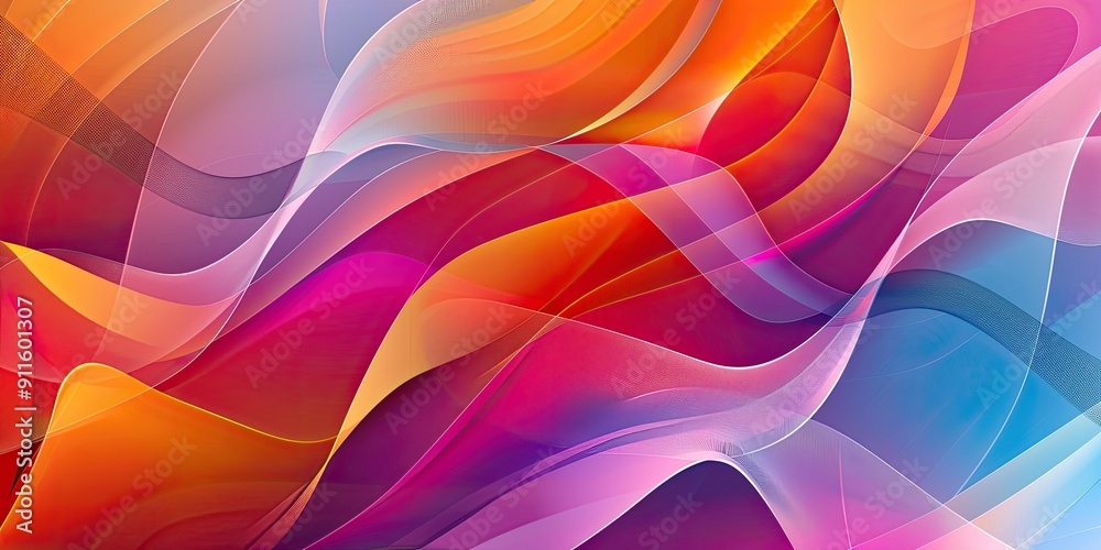 Abstract colorful wavy background. Abstract colorful wavy background.
