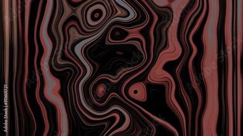 Liquid Fractual Motion Graphic Background, loop animation, 4k