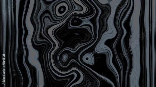 Liquid Fractual Motion Graphic Background, loop animation, 4k