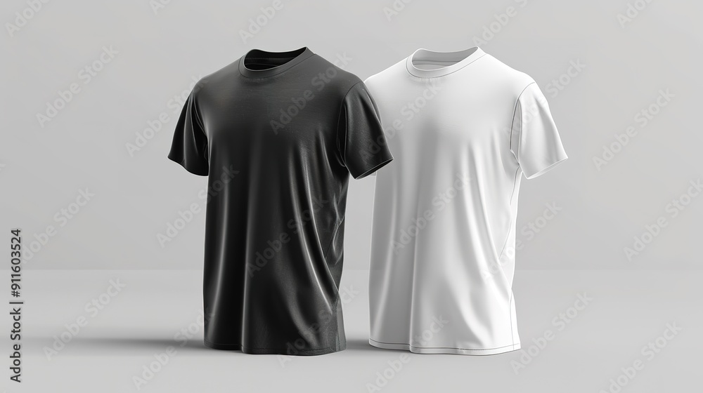 Blank black and white clean t-shirt mockup, isolated, looped rotation, 3d rendering. Empty sport tee-shirt mock up set rotate. Clear unisex casual outfit for football uniform template. Blank black and white clean t-shirt mockup, isolated, looped rotation, 3d rendering. Empty sport tee-shirt mock up set rotate. Clear unisex casual outfit for football uniform template.