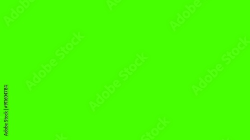 Yellow Warning symbol animation on green screen