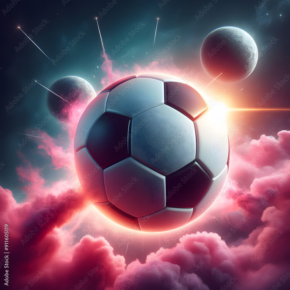 Fototapeta premium Space Soccer Ball