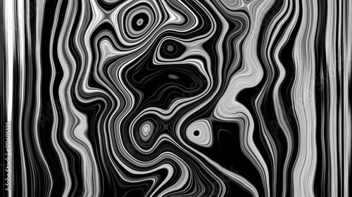 Liquid Fractual Motion Graphic Background, loop animation, 4k