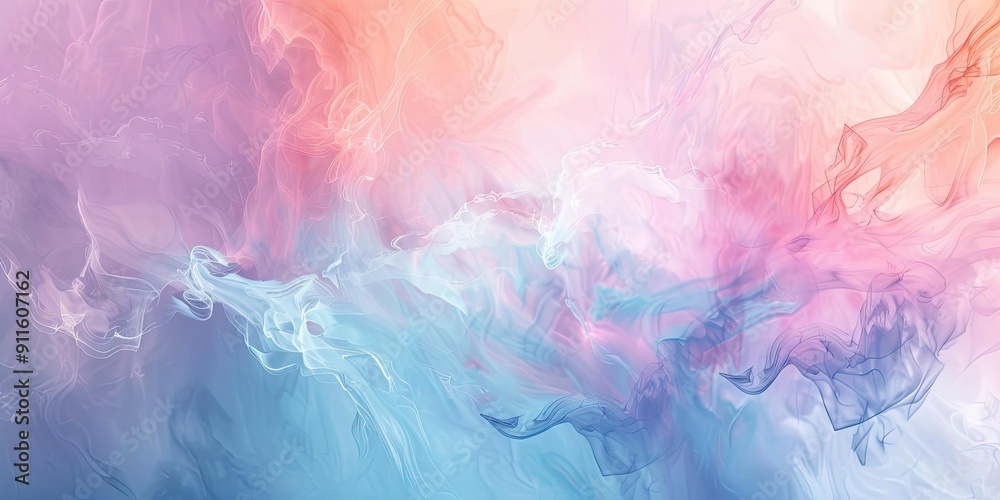 Abstract colorful smoke swirls.