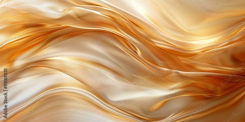 Abstract background with silky golden waves, smooth and shiny textures, elegant and luxurious appearance. Abstract background with silky golden waves, smooth and shiny textures, elegant and luxurious appearance.