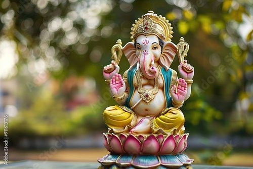 Ganesh Chaturthi Celebration of Vibrant Festivities, Devotion For Lord Ganesh photo