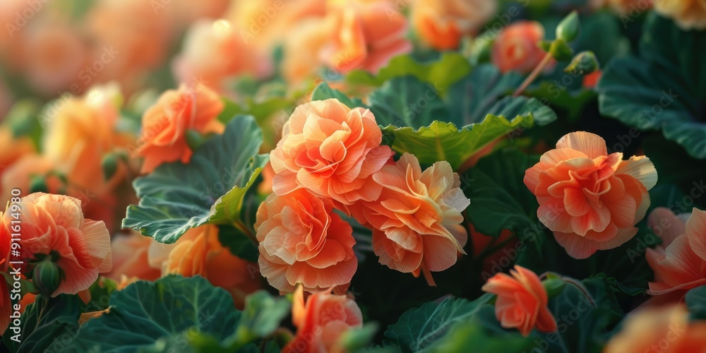 Begonias Flourishing in Outdoor Gardens During the Spring Season BlossomingBeauty PerennialCharm SpringBlooms Begonias Flourishing in Outdoor Gardens During the Spring Season BlossomingBeauty PerennialCharm SpringBlooms