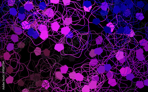 Dark Purple, Pink vector pattern with random forms.
