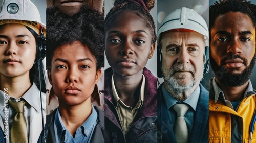 A collage featuring individuals from various professions, highlighting the diversity and essential contributions of different careers photo