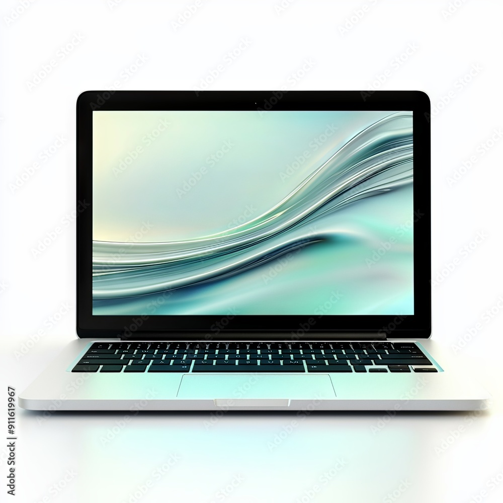front view of laptop isolated on a white background front view of laptop isolated on a white background