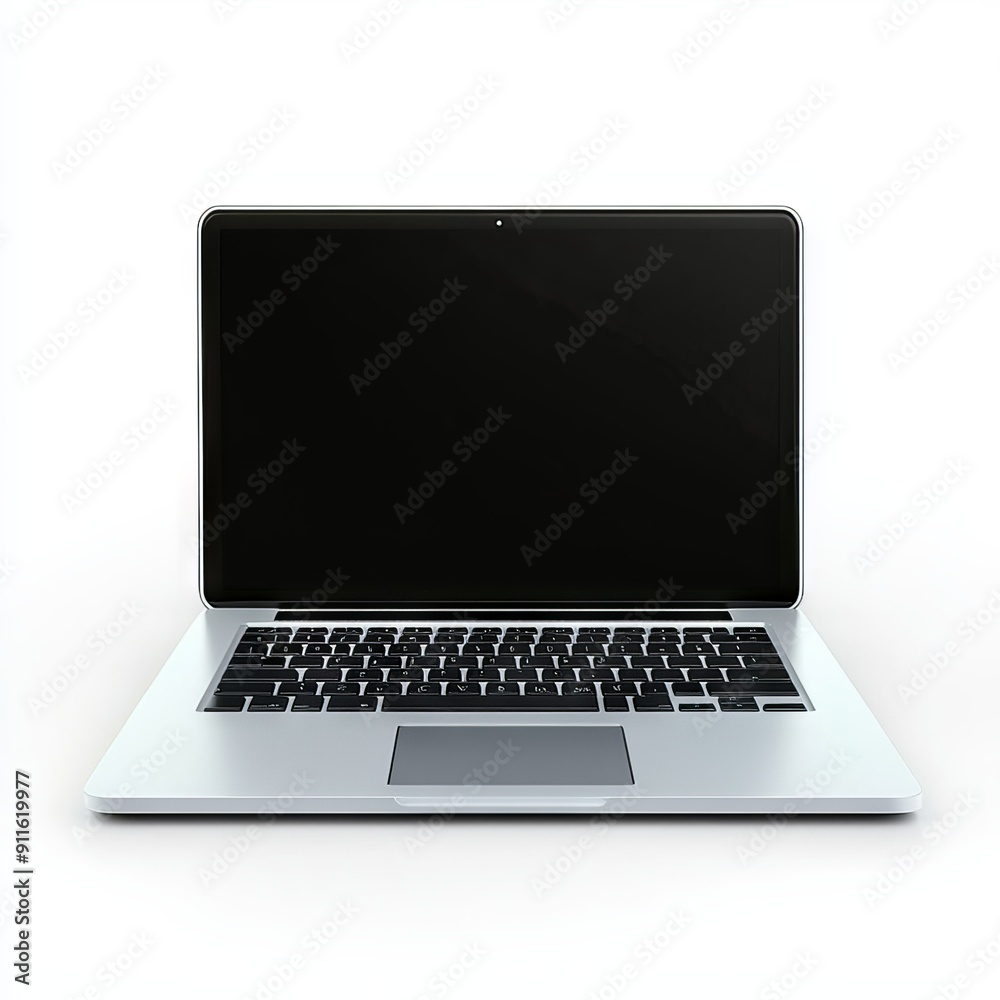 front view of laptop isolated on a white background front view of laptop isolated on a white background