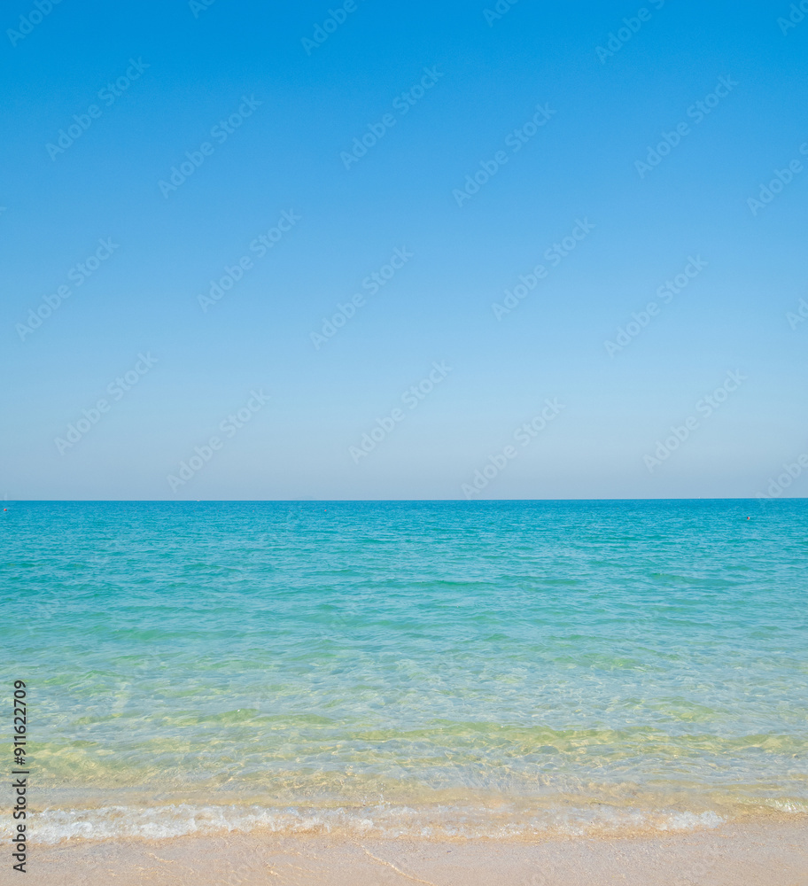 Horizon Landscape summer vertical front view point beautiful tropical sea beach white sand clean and blue sky background calm Nature ocean Beautiful wave water travel at Sai Kaew Beach thailand Horizon Landscape summer vertical front view point beautiful tropical sea beach white sand clean and blue sky background calm Nature ocean Beautiful wave water travel at Sai Kaew Beach thailand