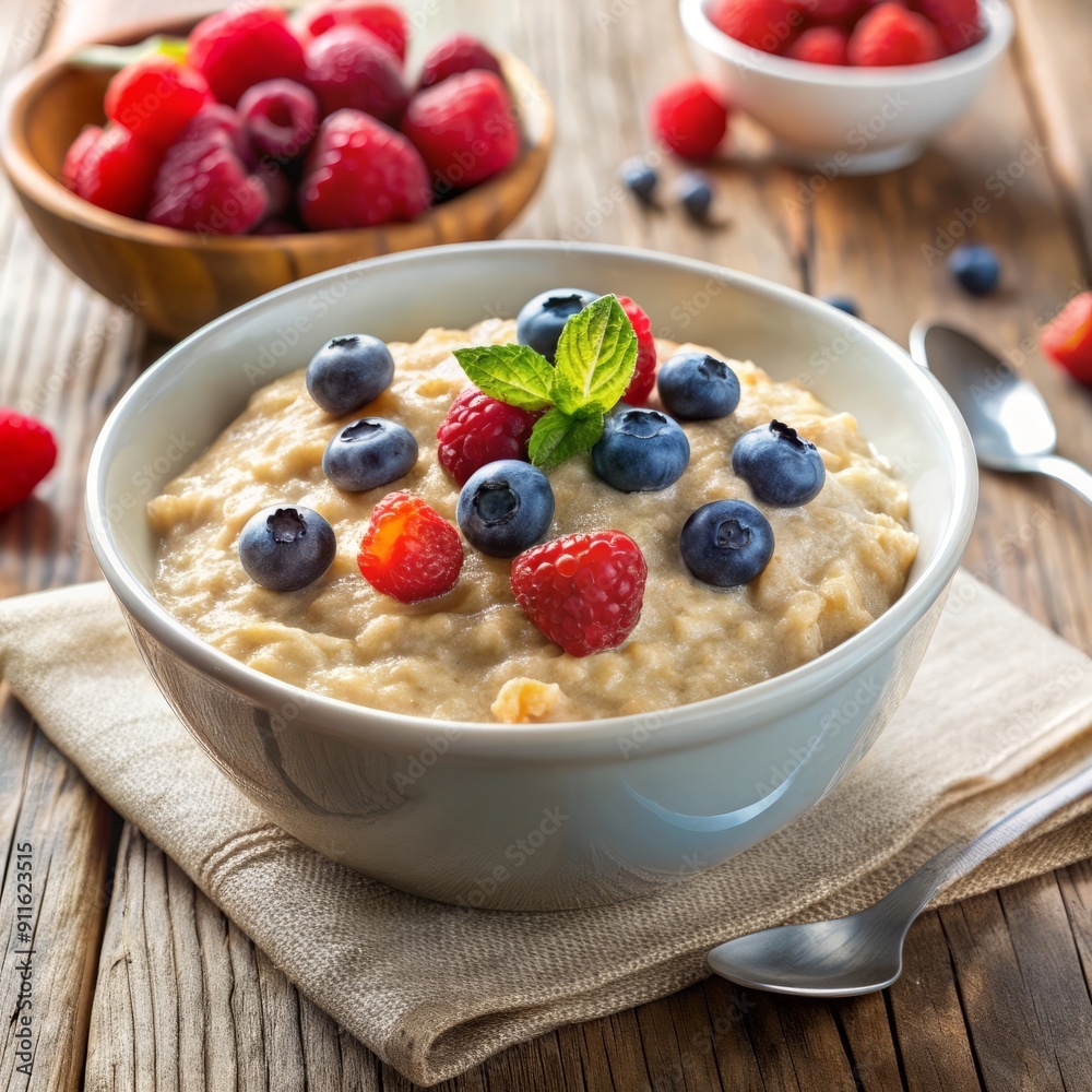 Healthy Oatmeal with Fruits and Honey: Template for a National Oatmeal Day Poster or Brochure
Healthy Oatmeal with Fruits and Honey: Template for a National Oatmeal Day Poster or Brochure