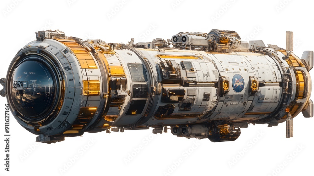 Png space station module sticker, 3D rendering, transparent background Png space station module sticker, 3D rendering, transparent background