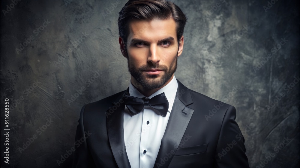 Man in Tuxedo with Serious Expression, Portrait Photography, Black and White, Fashion, Suit, Tuxedo, Portrait Man in Tuxedo with Serious Expression, Portrait Photography, Black and White, Fashion, Suit, Tuxedo, Portrait