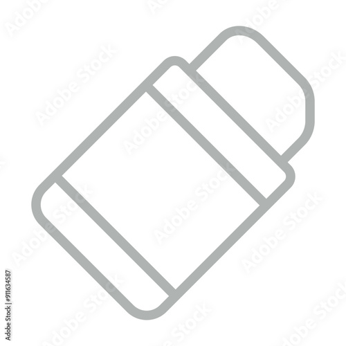 Eraser Vector Line Grey Icon Design