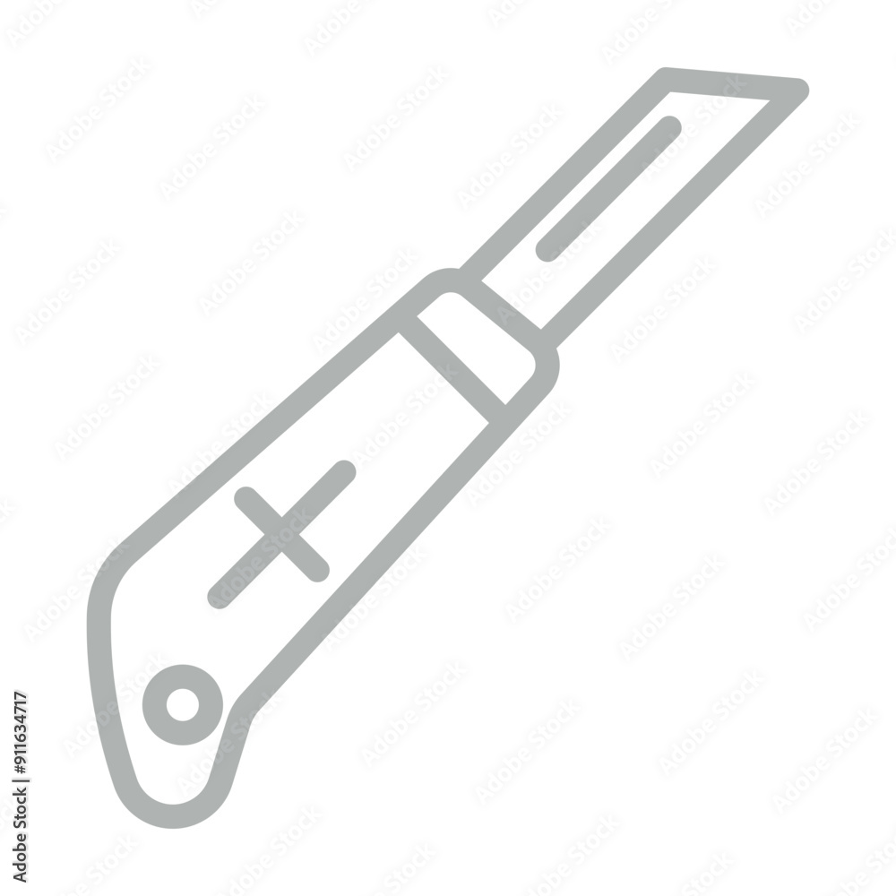 Paper Cutter Vector Line Grey Icon Design Paper Cutter Vector Line Grey Icon Design