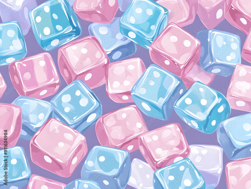 Shiny jelly-like stars with seamless pattern design Shiny jelly-like stars with seamless pattern design