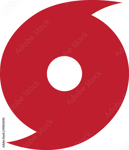 Typhoon red scale simple icon.